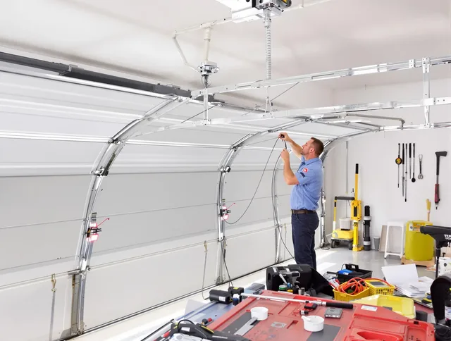 Garage door cable repair service by Savannah Garage Door Repair in Savannah