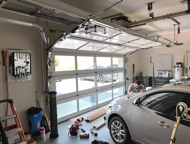 Garage door noise reduction service by Savannah Garage Door Repair in Savannah