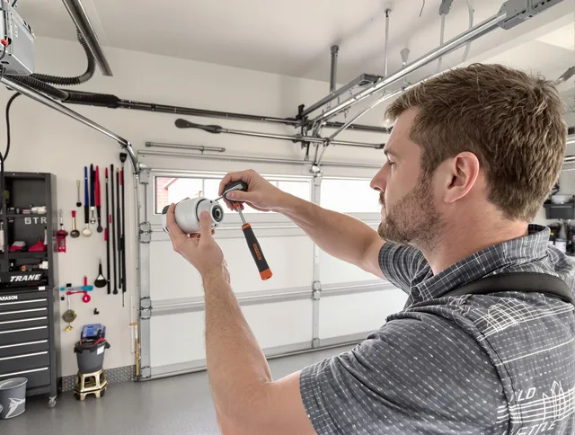 Garage door opener repair service by Savannah Garage Door Repair in Savannah