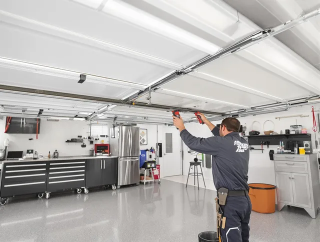 Overhead garage door repair service by Savannah Garage Door Repair in Savannah
